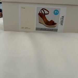 Tina Cognac Wedge Sandals